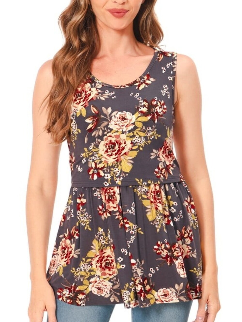 Bearsland Floral Nursing Breastfeeding Sleeveless Top Size Medium
